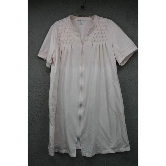 Miss Elaine Full Zip Pockets Embroidered Night Gown/Robe-Size Large-Mature - Picture 1 of 12